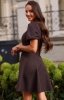 Elizabeth Chanel mini sukienka czekoladowa tył